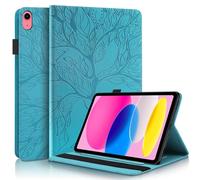 Rosbtib Case for iPad (A16) 11th Generation Case 2025 11-Inch/iPad 10th Generation Case 2022 10.9" Multi-Angle Viewing PU Leather Folio Stand Cover with Pen Holder & Card Slot - Blue