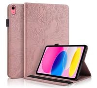 Rosbtib Case for iPad (A16) 11th Generation Case 2025 11-Inch/iPad 10th Generation Case 2022 10.9" Multi-Angle Viewing PU Leather Folio Stand Cover with Pen Holder & Card Slot - Pink