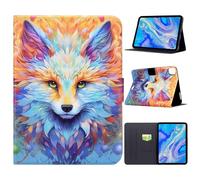 Rosbtib Case for iPad Air 11 Inch (M4/M3/M2, 2026/2025/2024), iPad Air 5th/4th 10.9 Inch, PU Leather Flip Cover with Multi-Angle Viewing Angles & Card Holder & Magnetic Closure, Colourful fox