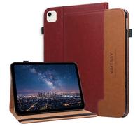 Rosbtib Case for iPad Air 11" M4/M3/M2 2026/2025/2024 Case Red & Brown | 11 Inch iPad Air 11 2026/2025/2024 Model Case with Card slots and Kickstand Premium PU Leather Business Tablet Cover