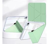 Rosbtib Case for iPad Mini 7 (A17 Pro, 2024, 7th Generation)/iPad mini 6 (2021, 6th Generation), iPad mini 7 Smart Cover Available In five angles, HD Transparent Back Panel with Pen Holder, Green
