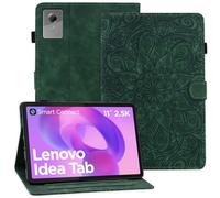 Rosbtib Case for Lenovo Idea Tab 2025 11 Inch TB-336ZU TB-336FU, PU Leather Protective Case with Stand Function and Card Slots, Mandala Design, Lenovo Idea Tab Shockproof Case, Green