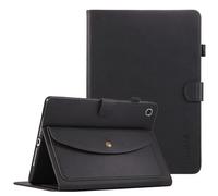 Rosbtib Case for Lenovo Tab M10 FHD Plus 2020/Lenovo Tab K10 2021 10.3 Inch TB-X606F/X606X/X6C6F, Simple PU Leather Case with Wallet, Folio Multi-Angle Folding Stand with Card Holder, Black