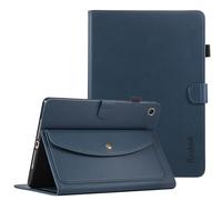Rosbtib Case for Lenovo Tab M10 FHD Plus 2020/Lenovo Tab K10 2021 10.3 Inch TB-X606F/X606X/X6C6F, Simple PU Leather Case with Wallet, Folio Multi-Angle Folding Stand with Card Holder, Navy Blue