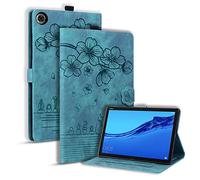 Rosbtib Case for Lenovo Tab M10 Plus 3rd Gen 10.61 Inch 2022,PU Slim Stand Protective Cover with Card Pocket for Lenovo M10 Plus 3rd Gen - cherry blossoms embrace Green