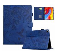 Rosbtib Case for Samsung Galaxy Tab A 10.1 2019 SM-T515/T510 10.1 Inch with Pen Holder, Spring Flower, Bird and Butterfly Printed Faux Leather with Stand Card Slot Case for Galaxy Tab A 10.1, Blue