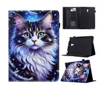Rosbtib Case for Samsung Galaxy Tab A 10.5 2018 Model SM-T590/T595, Folio Tablet Protective Cover Stand Case with Card Holder & Wake/Sleep Function & Pen Holder, Maine cat