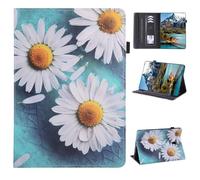 Rosbtib Case for Samsung Galaxy Tab A 10.5 2018 Model SM-T590/T595, Folio Tablet Protective Cover Stand Case with Card Holder & Wake/Sleep Function & Pen Holder, Daisy