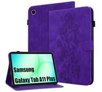 Rosbtib Case for Samsung Galaxy Tab A11+ Plus 2025 11" SM-X230/X236B, Multi-angle Adjustable Stand PU Leather Protective Samsung A11 Plus Case with Magnetic Snap Closure, Purple Magnolia