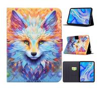Rosbtib Case for Samsung Galaxy Tab A11 Plus 2025/ Galaxy Tab A9 Plus 2023 11 Inch, PU Leather Flip Cover with Multi-Angle Viewing Angles & Card Holder & Magnetic Closure, Colourful fox