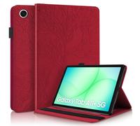 Rosbtib Case for Samsung Galaxy Tab A11+ Plus / A9+ Plus 11-Inch Case with Multi-Angle Viewing PU Leather Folio Stand Cover with Pen Holder & Card Slot for Galaxy Tab A11+ - Red