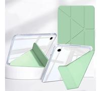 Rosbtib Case for Samsung Galaxy Tab A9+ Plus Case 11 Inch SM-X210/X215/X216B Shockproof Case with Pencil Holder and Multi-Angle Viewing Ultra Slim Cover with Clear Acrylic Back Shell - Green