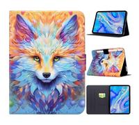 Rosbtib Case for Samsung Galaxy Tab S10 Lite 2025/ S10 FE 2025 / S9 FE 2023 10.9 Inch, PU Leather Flip Cover with Multi-Angle Viewing Angles & Card Holder & Magnetic Closure, Colourful fox