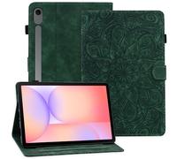 Rosbtib Case for Samsung Galaxy Tab S10 Lite 2025/ S10 FE/ S9 FE 10.9 Inch, PU Leather Protective Case with Stand Function and Card Slots, Mandala Design, Galaxy Tab S10 Lite Shockproof Case, Green