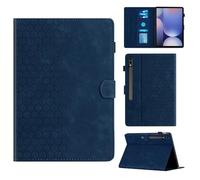 Rosbtib Case for Samsung Galaxy Tab S10 Plus 2024/S9 Plus/S9 FE+ 12.4" Case with Stand with Card Slot, Hexagonal Textured Pattern Faux Leather Case for Galaxy Tab S10+/S9+/S9 FE+, Blue