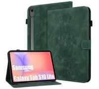 Rosbtib Case for Samsung S10 Lite 2025 10.9" SM-X400/X406/X406B, Multi-angle Adjustable Stand PU Leather Protective Samsung S10 Lite Case with Magnetic Snap Closure, Green Magnolia