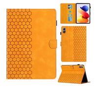 Rosbtib Case for Xiaomi Redmi Pad 2 Pro 2025 12.1 Inch Case with Stand with Card Slot, Hexagonal Textured Pattern Faux Leather Cover For Redmi Pad 2 Pro, Orange