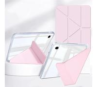 Rosbtib Hybrid Case for Samsung Galaxy Tab A9 Plus/ A9+ 11" 2023 Model SM-X210/ X215/ X216, Smart Cover Available In five angles, Impact Resistant HD Transparent Back Panel with Pen Holder, Pink