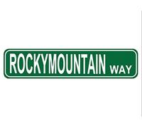 Roscan RockyMountain Way Street Sign, Quality Metal Sign, RockyMountain Way Sign Novelty Sign for Farm House Garage Wall Decor Tin Sign 16 x 4 Inch