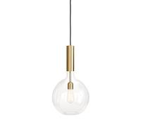 Rosdala Large Pendant - Clear Glass & Polished Brass