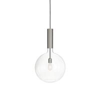 Rosdala Large Pendant - Clear Glass & Raw Iron