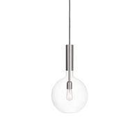 Rosdala Small Pendant - Clear Glass & Raw Iron