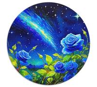 Rose 1000 Piece Circular Jigsaw Puzzle Flower All Ages Suitable Stress Relief Puzzle Educational Learning Through Play Home Decor 1000pcs (67.5x67.5cm)