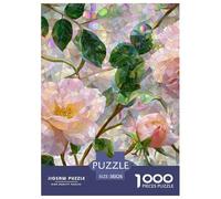 Rose 1000 Piece Jigsaw Puzzle Family Game Creative Flower Jigsaw Puzzles Beautiful Decoration Puzzle for Travel Gifts,Present 38x26cm/1000pcs