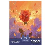 Rose 1000 Piece Jigsaw Puzzle For Adults Challenging Game Stress Relief Puzzle Cultivate The Spirit of Teamwork for Family Decorations 38x26cm/1000pcs