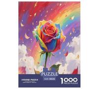 Rose 1000 Piece Jigsaw Puzzle For Adults Educational Games Stress Relief Puzzle Exercise The Memory of The Brain For Adults Gifts 38x26cm/1000pcs