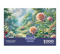 Rose 1000 Piece Jigsaw Puzzle For Adults Family Challenge Toys Stress Relief Puzzle Exercise The Memory of The Brain for Family Decorations 70x50cm/1000pcs