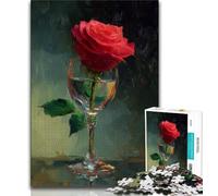 Rose 1000 Piece Jigsaw Puzzles for Adults Gifts,Help The Brain Exercise Addictive Toys to Cultivate Patience Suitable for Couples (75x50cm)