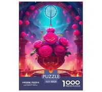 Rose 1000 Piece Jigsaw Puzzles for Adults with Extra Fun Challenges Home Decors Creativity & Gift Giving 38x26cm/1000pcs