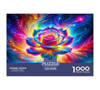 Rose 1000 Piece Jigsaw Puzzles Fun Challenging Modern Vibrant Rose Art Puzzles Game Beautiful Decoration Suitable for Children & People Aged 14+ 52x38cm/1000pcs