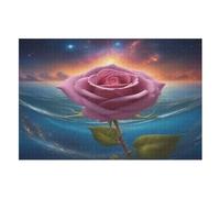 Rose 1000 Piece Kids Wooden Jigsaw Puzzle | | Sustainable Puzzle for Adults | Premium 100% Recycled Board | (75×50cm)