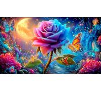 rose 1000 Piece Recycled Paper Jigsaw Puzzle Fun Present & Activity for Home Challenging Puzzles Great Gift Idea for Adults 70x50cm/1000pcs