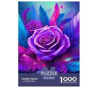 Rose 1000 Pieces Flower Paper Jigsaw Puzzle - Non-Toxic Ink Educational Game for Kids & Adults | 70x50cm/1000pcs