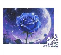 Rose 1000 Pieces Jigsaw Puzzle for Adults - Premium Wooden Difficult Puzzles, Family Game Night Gift, Wall Art Home Decor, Relaxing Therapy Toy 1000pcs (75x50cm)
