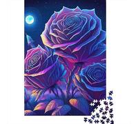 Rose 1000 Pieces Jigsaw Puzzles For Adults Challenging Game Stress Relieving Entertainment Exercise The Memory of The Brain for Family Decorations 300pcs (40x28cm)
