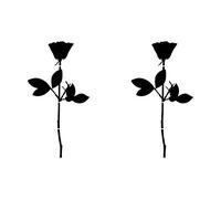Rose 10cm Car Window Mirror Sticker Tattoo die cut decals vinyl adhesive Deco Foil Depeche Mode - 2 piece black