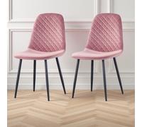 (Rose, 2) 2/4/6x Dining Chairs metal Legs Home office