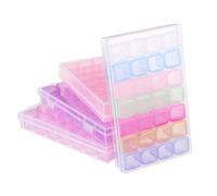 (Rose) 28 Slots Cosmetic Organizer Clear Acrylic Makeup Holder Case Box Jewelry Storage Box