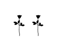 Rose 6cm Car Window Mirror Sticker Tattoo die cut decals vinyl adhesive Deco Foil Depeche Mode - 2 piece black