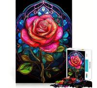 Rose A Symphony in Color 1000 Teenager Pieces Jigsaw Puzzle Memory Boost Calm Escape Pattern Assembly Warm Surprise (38x26cm)