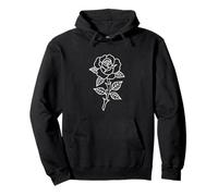 Rose American Traditional Tattoo Flash Design Pullover Hoodie