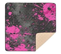 Rose and Black Collide Soft Padded Baby Playmat for Floor Cozy Breathable Padded Baby Mat for Babies Infants Toddlers, 50'' x 50''