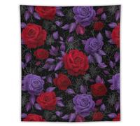 Rose And Spider Web Trendy Tapestry Aesthetic Wall Decor Hanging Art Modern Tapestries Vertical