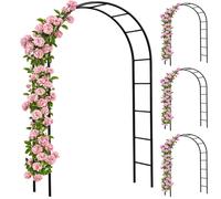 Rose Arch 4 Pc Set Black 240x140x37cm