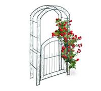 Rose arch Garden Archway Climbing Frame Decorative Arbor Weatherproof Dark Green