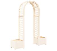 Rose Arch with Planter PP Modern Garden Archway Outdoor Climbing Stand vidaXL